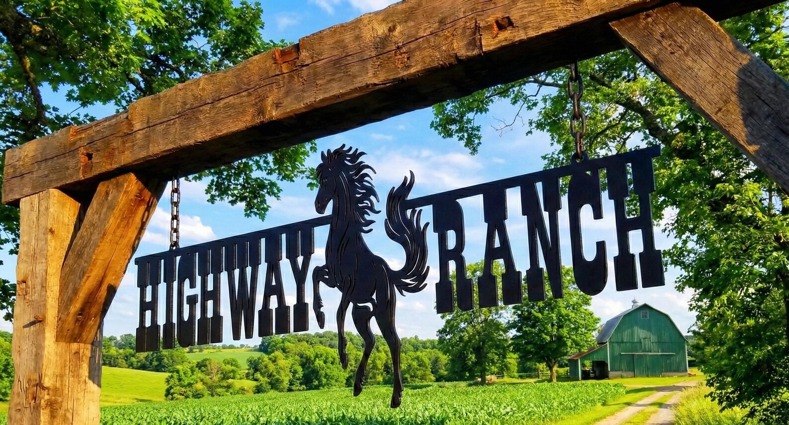 Large Outdoor Farm Entrance Sign - Gift for Ranchers
