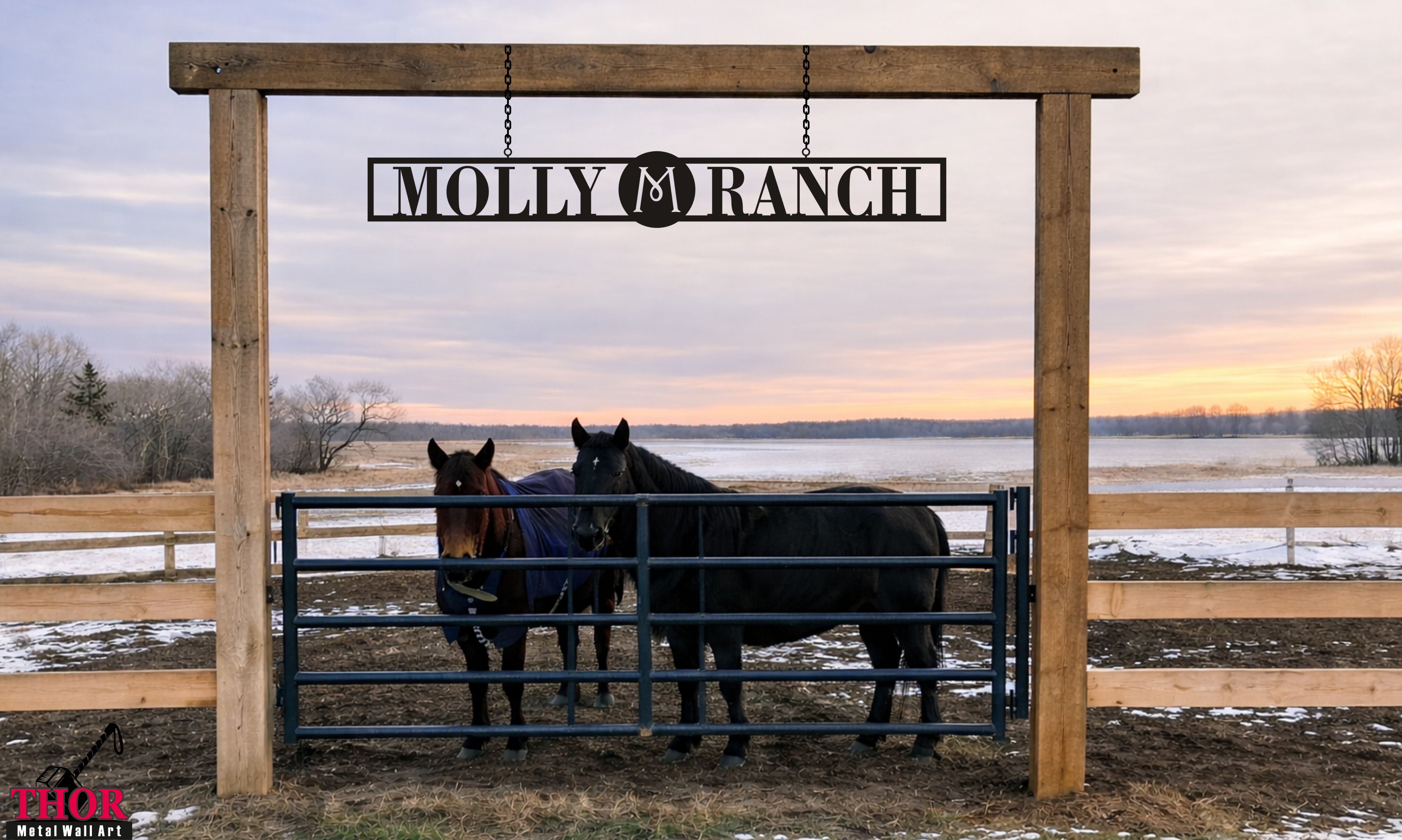 Metal Ranch Entrance Signs