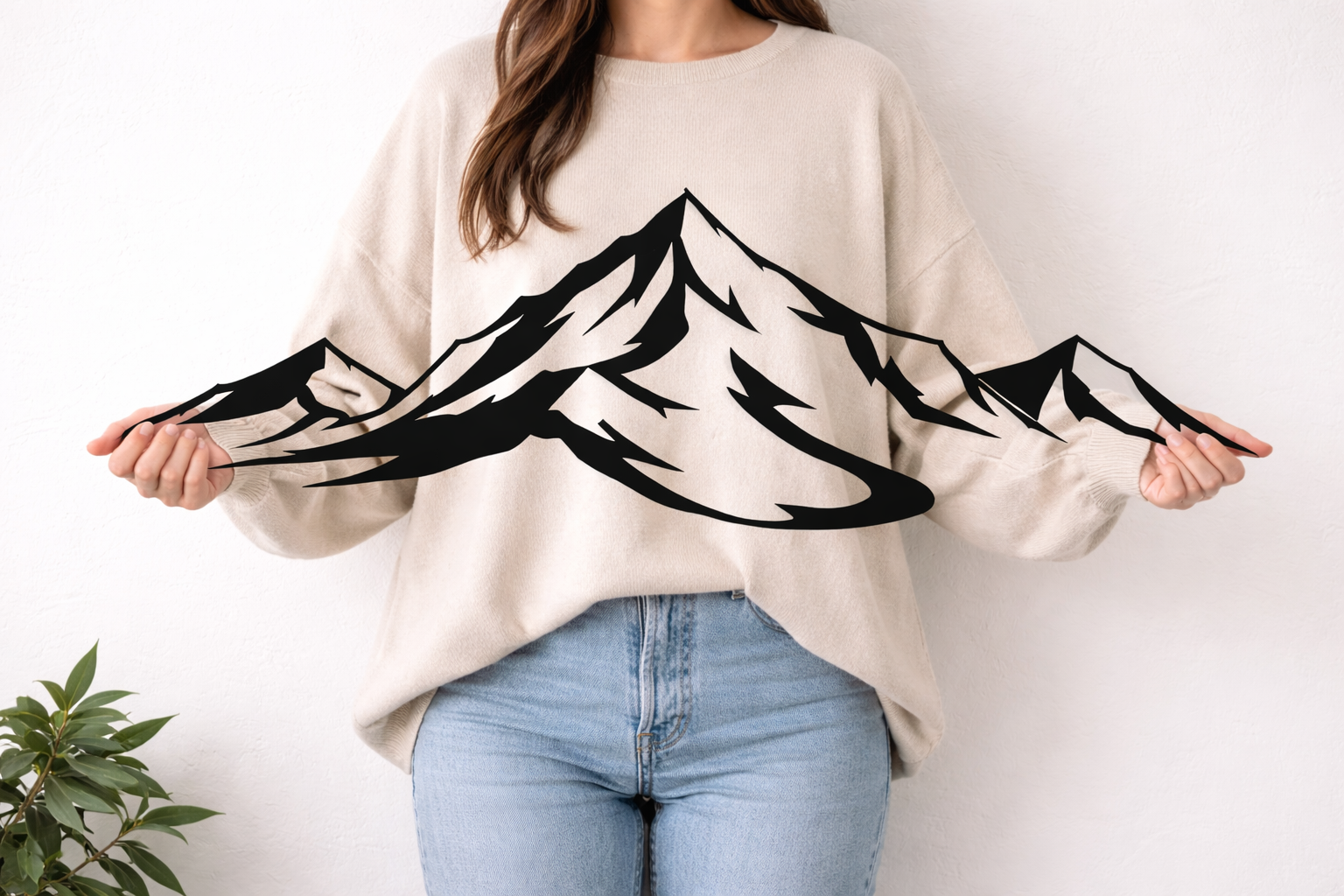 Mountain Cabin Wall Art Metal Large, Minimalist Nature Wall Hanging, Modern Decorative Unframed Wall Art