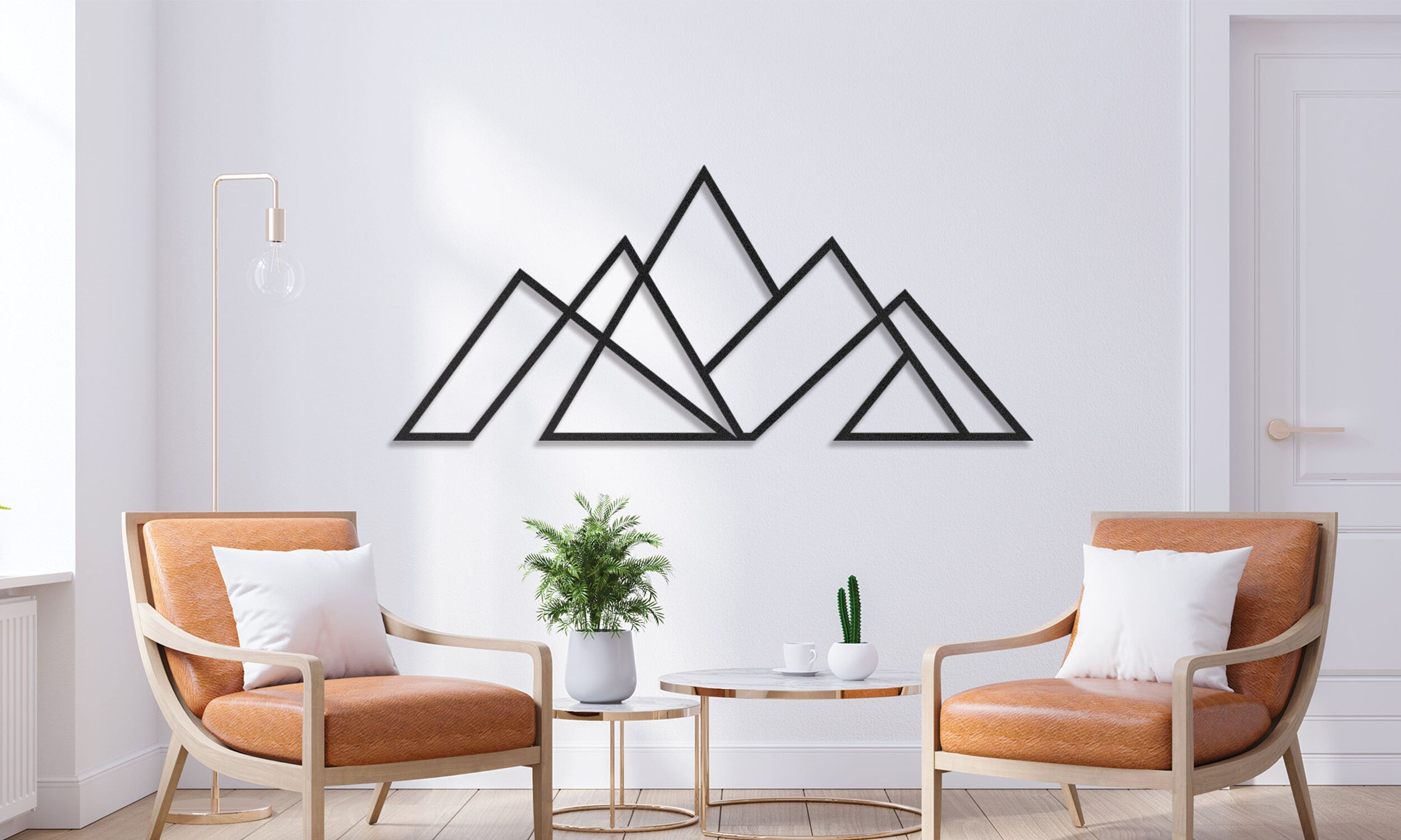 Large Mountain Metal Wall Art – Nature-Inspired Modern Decor