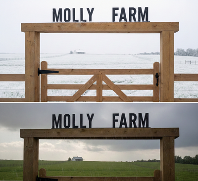 Large Metal Farm Signs