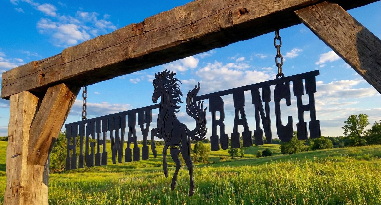 Large Outdoor Farm Entrance Sign - Gift for Ranchers