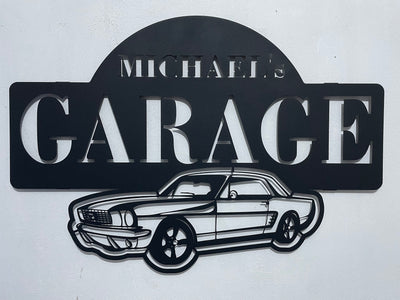 Metal Car Garage Sign