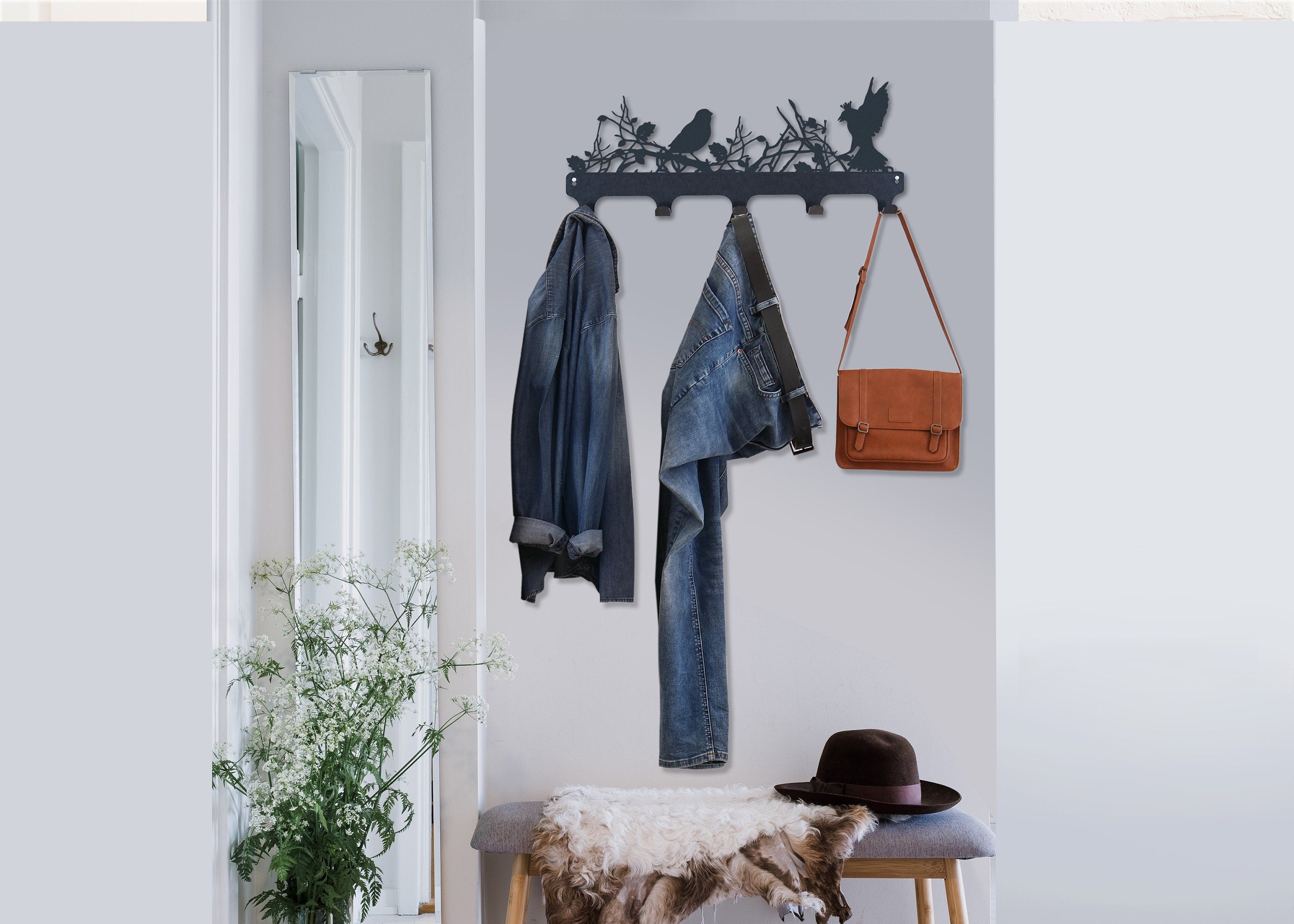Wall-Mounted Coat Organizer