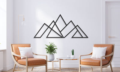 Large Mountain Metal Wall Art – Nature-Inspired Modern Decor